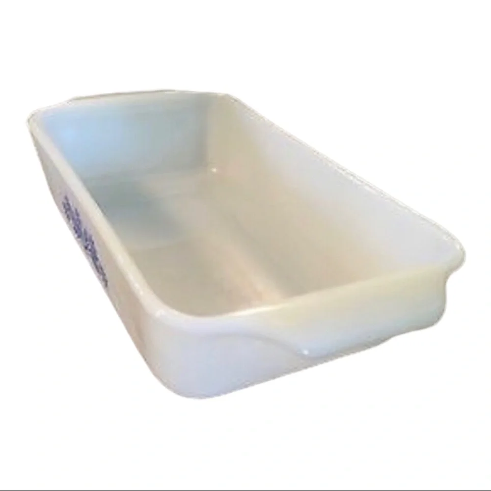 Fire King Anchor Hocking Milk Glass 1 Qt Loaf Pan Baking Dish Collector Vintage